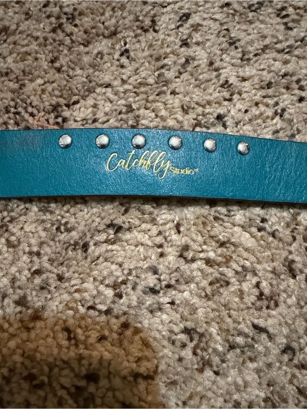 Girls Embroidered Feather Pattern Brown Belt